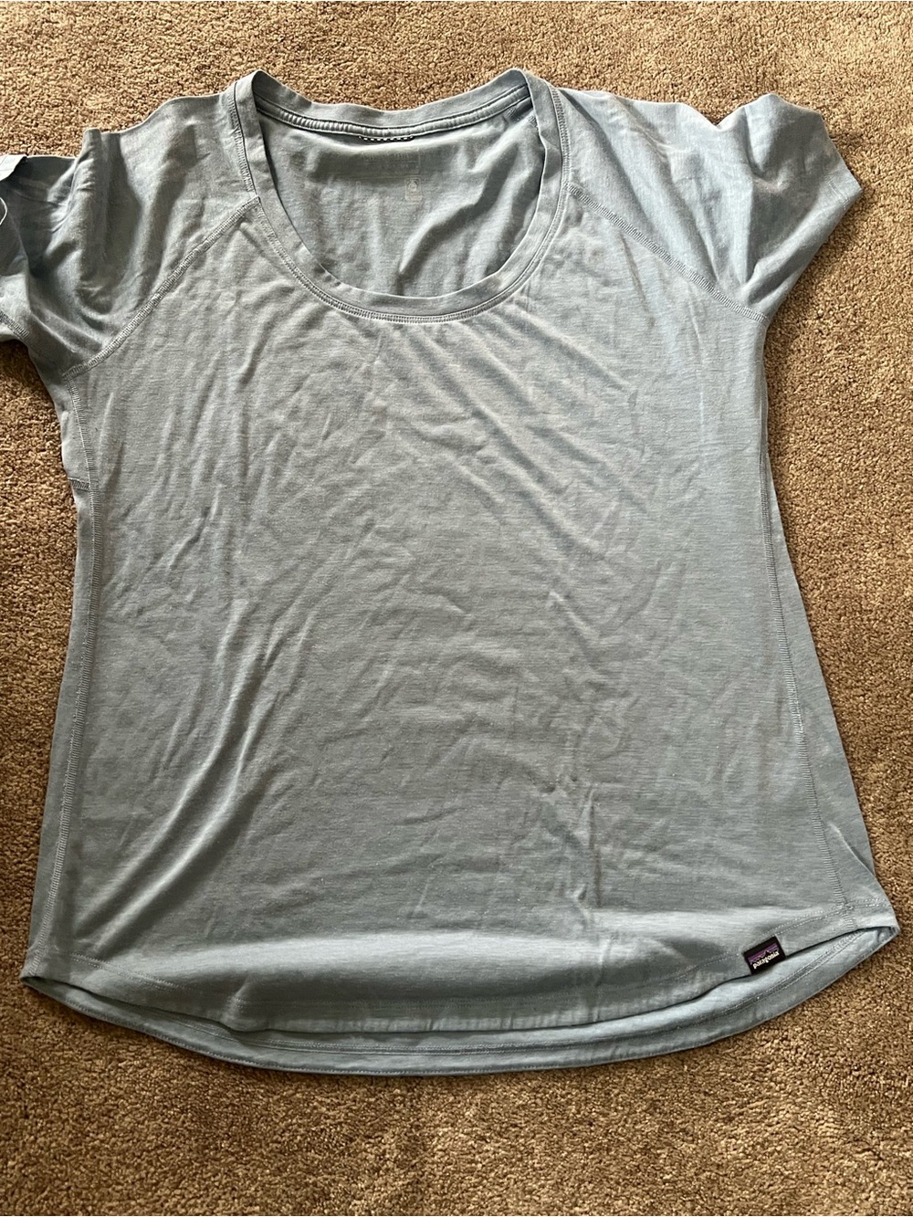 Patagonia Women's Scoop Neck Tee in Pale Blue